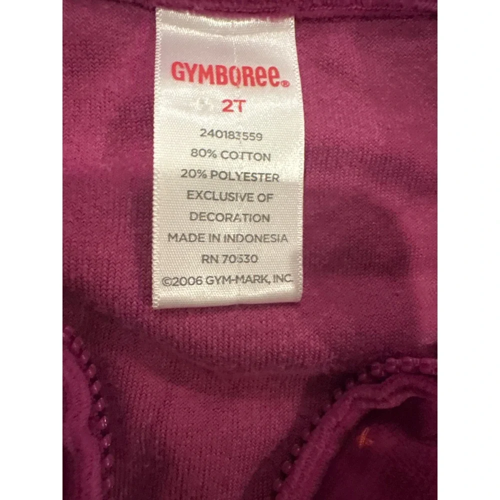 Gymboree Girls Magenta Velour Tracksuit Set Floral Embroidery 2T 3T 240183559